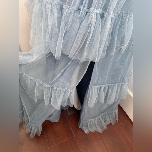 REVELY NWT Frankie Convertible Satin & Tul Le Dress in French Blue - Picture 8 of 15